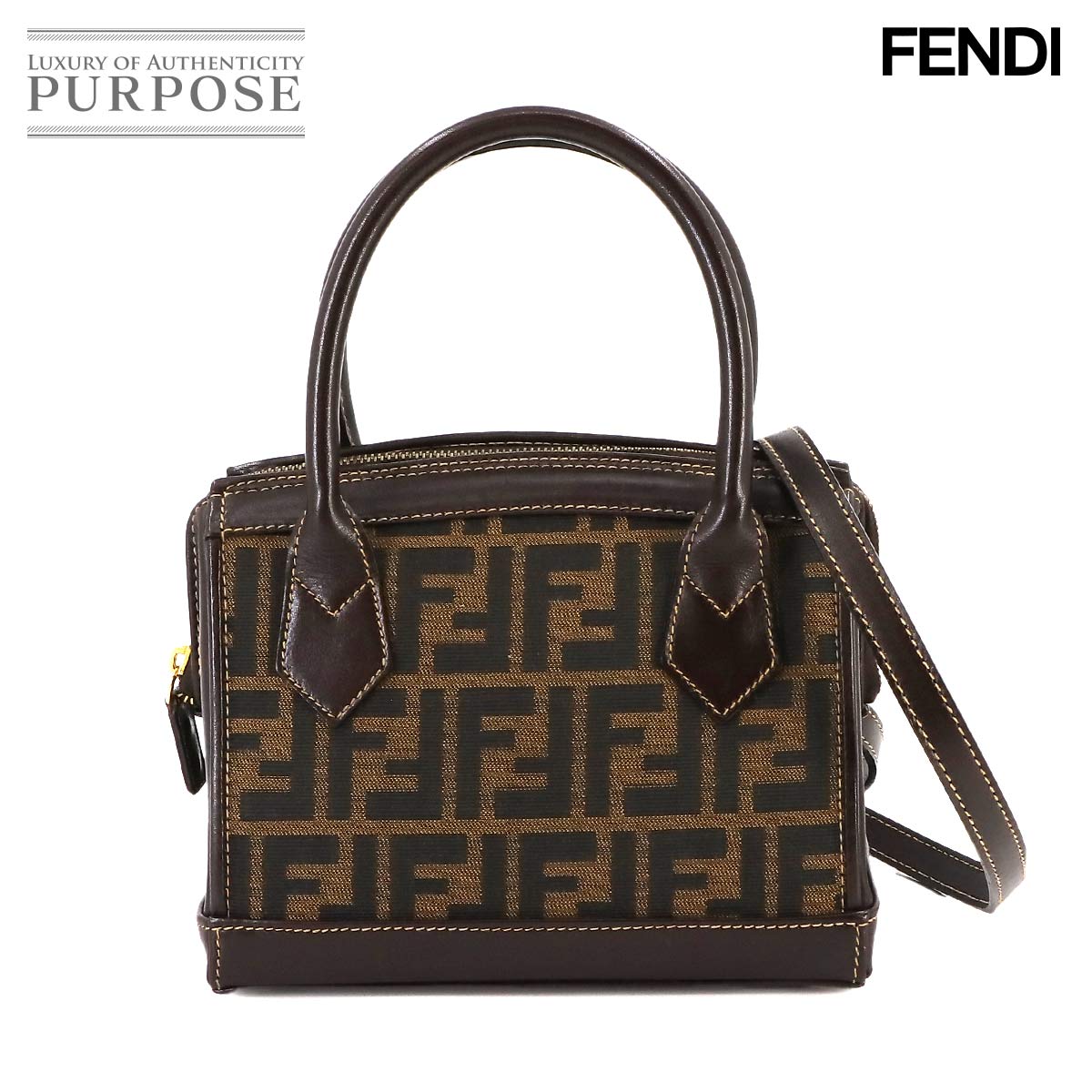 楽天市場】FENDI フェンディ ズッカ柄 エトニコ ブラウン