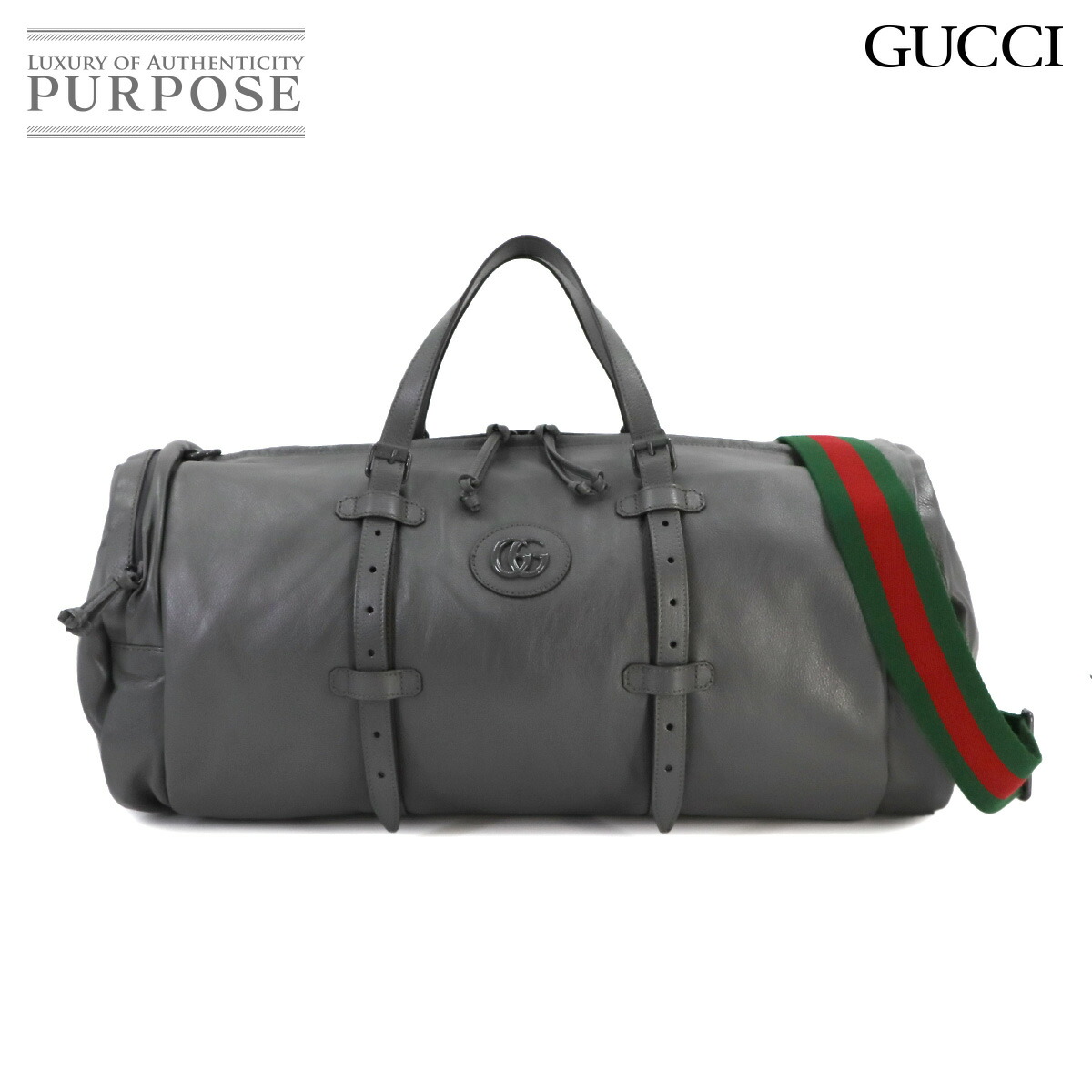 未使用級 GUCCI 2way ボストンバッグ GG ナイロン レザー ブラック 楽天市場】【未使用 展示品】 グッチ GUCCI ダブルG 2way