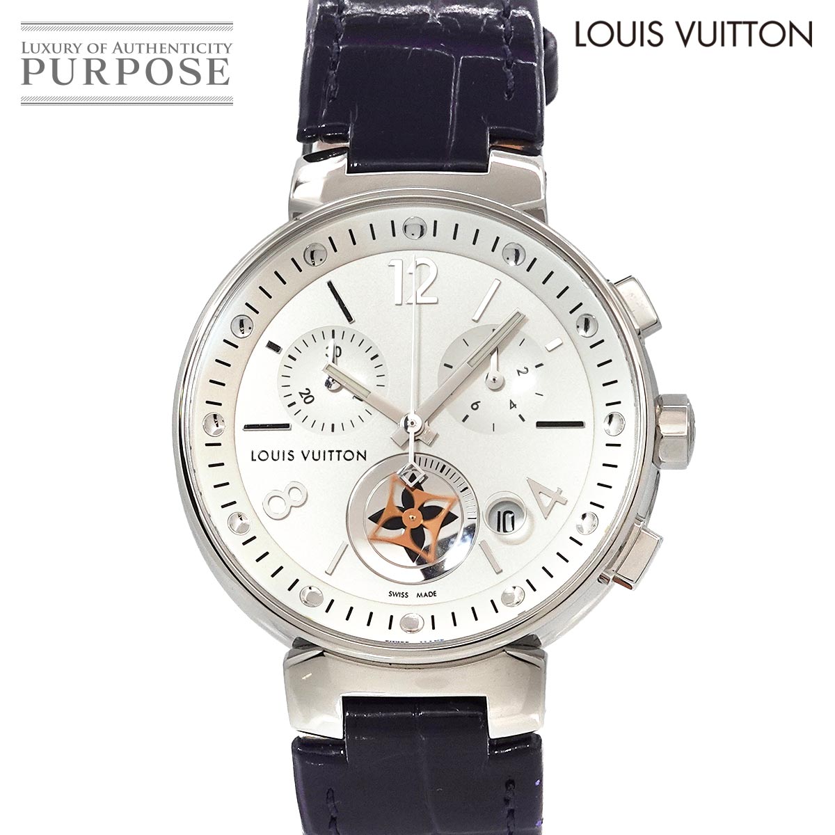 LOUIS VUITTON Q8J10 タンブール ムーンスター 腕時計 中古)LOUIS VUITTON ルイ・ヴィトン タンブール ムーンスター PM