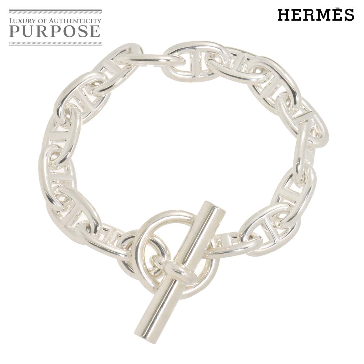 【新品】HERMES エルメス シェーヌダンクル アンシェネMM バングル ST 新品】HERMES エルメス シェーヌダンクル アンシェネMM バングル ST