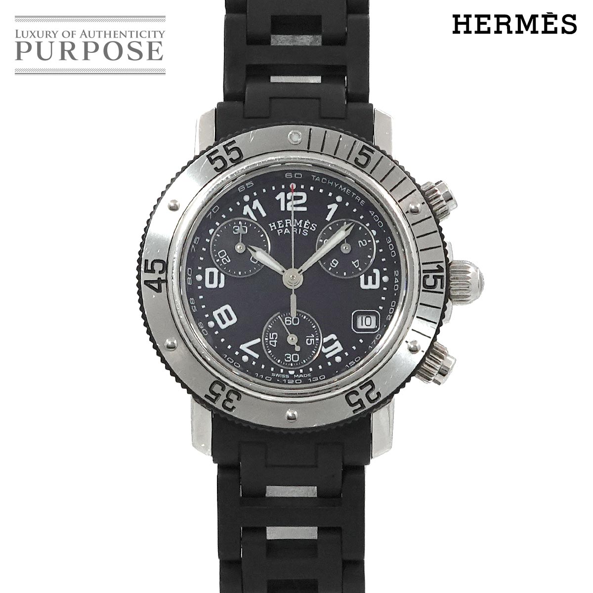 エルメスHERMES CL2.318クリッパー ダイバー クロノ　クォーツ美品 楽天市場】エルメス HERMES クリッパー ダイバー クロノグラフ