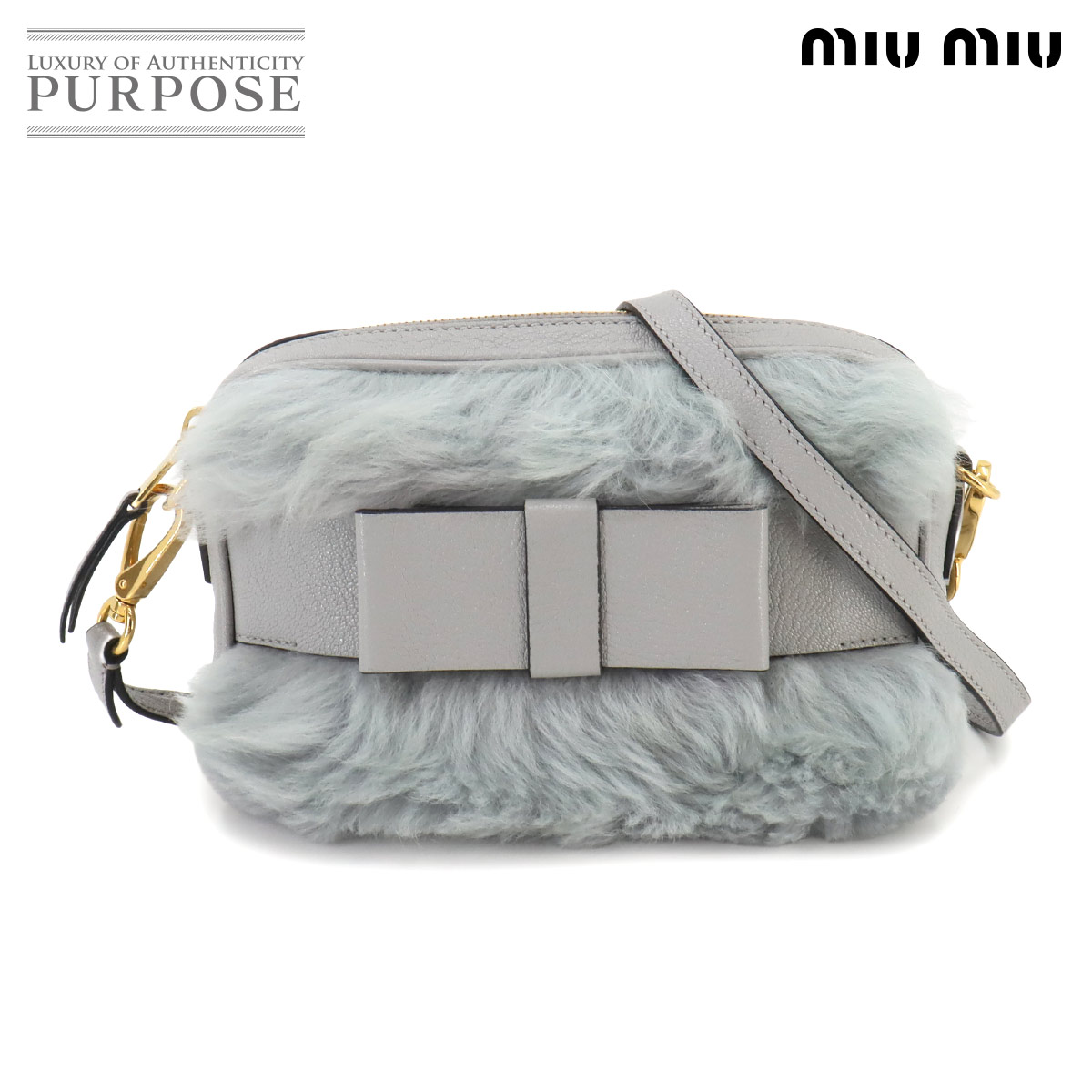 MIU MIU ★ かわいい シープスキンショルダー ☆人気☆【MIU MIU】☆シープファー ハンドバッグ ショルダー