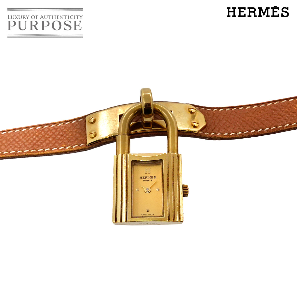 【レア】 HERMES エルメス ケリーウォッチ　時計 ブラウン 楽天市場】エルメス HERMES ケリーウォッチ ヴィンテージ