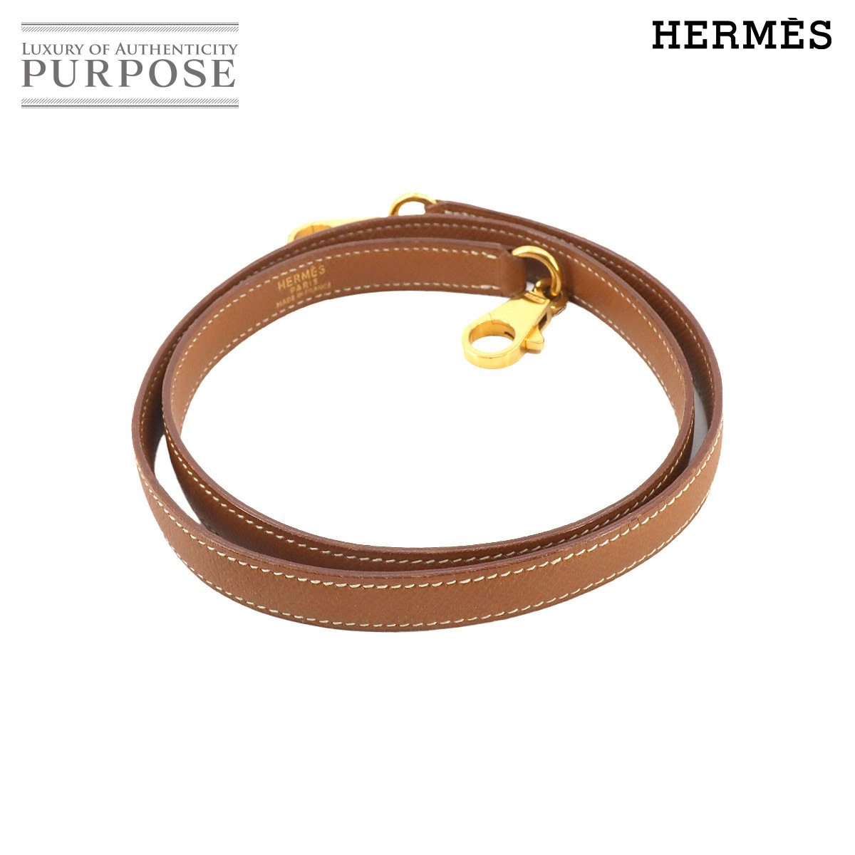 エルメス HERMES ケリー ボリード 肩肉 同盟罷工一回り クシュベル エプソン ゴールド 赤銅色 小物 Shoulder Strap 【中古】