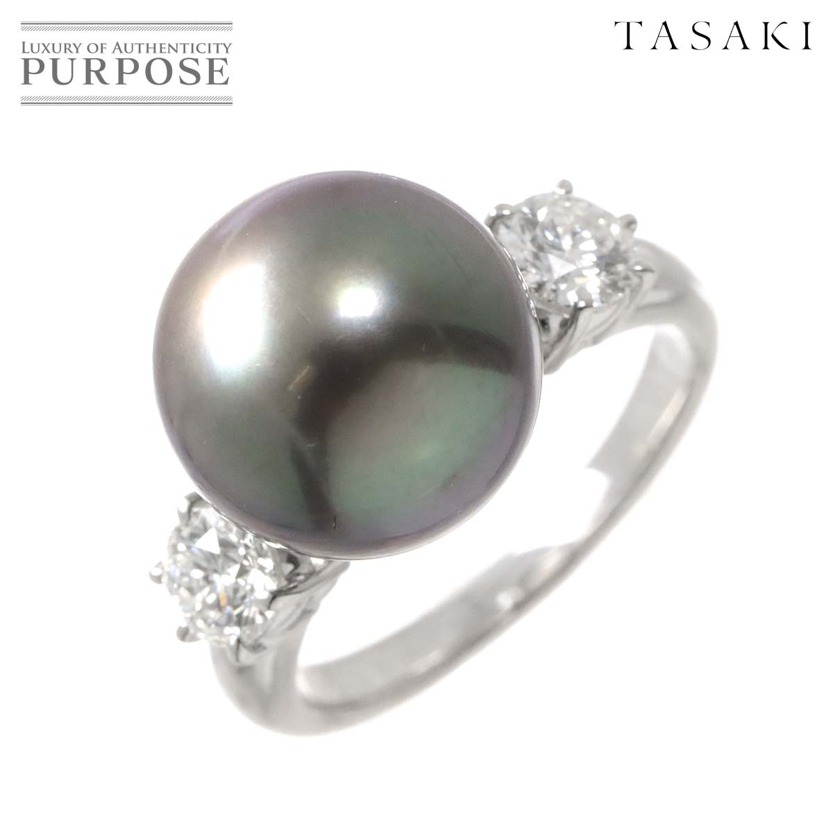 楽天市場】TASAKI タサキ Pt950 ブラックパール12mm 黒真珠