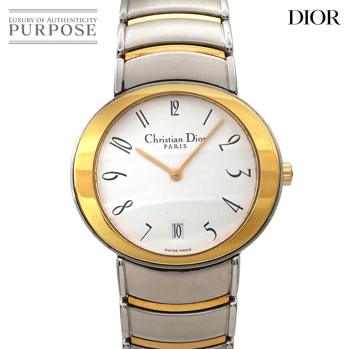 クリスチャンディオール　Dior コンビカラー　ゴールドインデックス　腕時計 クリスチャンディオール Dior コンビカラー ゴールド