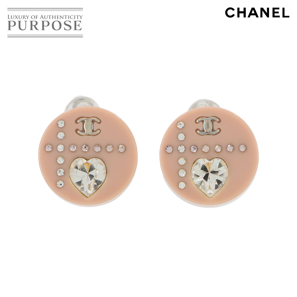 CHANEL ハート型イヤリング片耳用 CHANEL ハート型イヤリング片耳用 CHANEL ハート型イヤリング片耳用