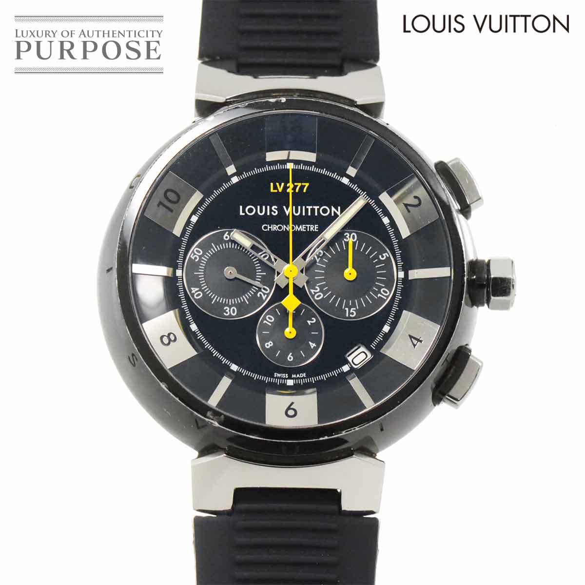 ルイ・ヴィトン　LOUIS VUITTON GMT 自動巻き 時計 ラバーベルト 楽天市場】《メンズ》【中古】ルイ・ヴィトン タンブールイン