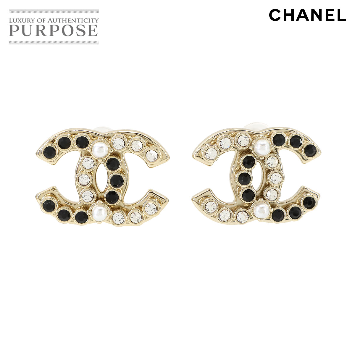 シャネル ピアス イヤリング ゴールド ココマーク ラインストーン パール CHANEL （新品・未使用品）シャネル ココマーク ラインストーン