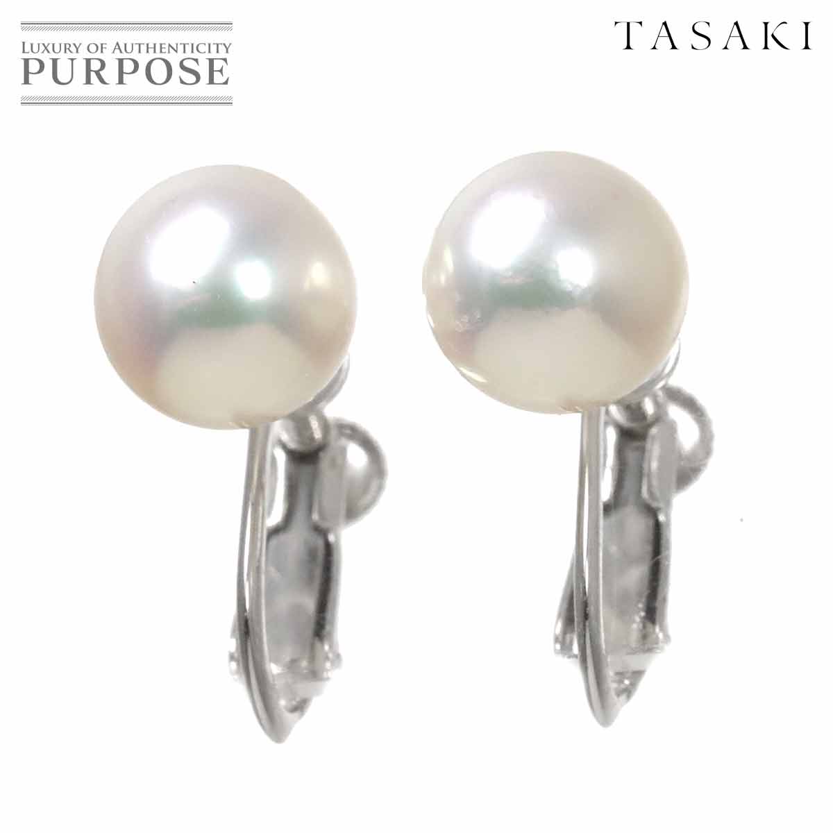 楽天市場】【新品同様】TASAKI タサキ パールピアス K18WG 750