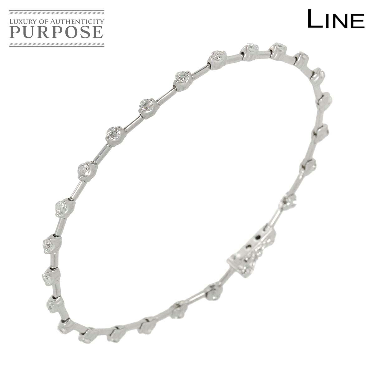 楽天市場】デビアス ブレスレット K18WG ダイヤ1.25ct LINE