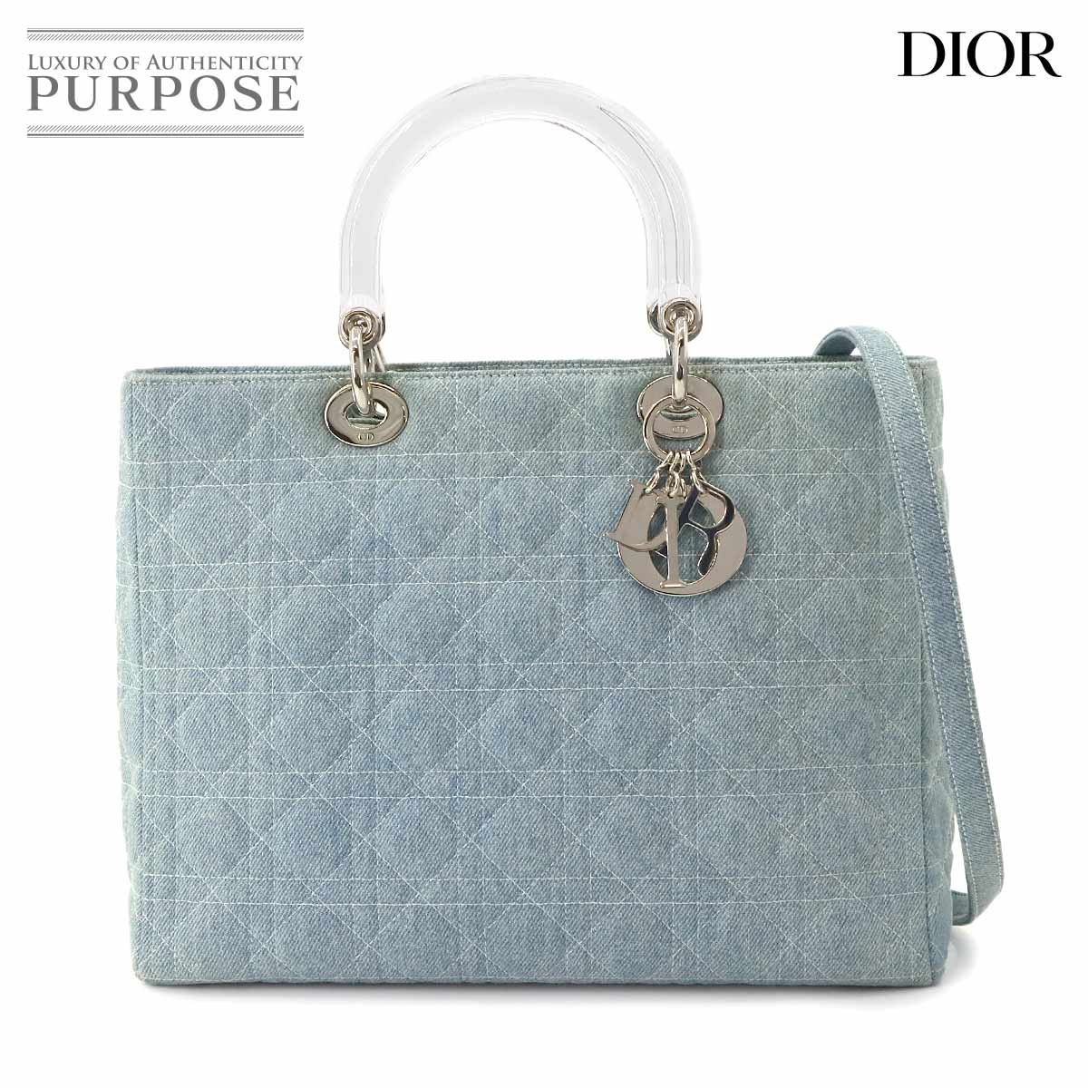 クリスチャンディオール カナージュ ハンド バッグ クリーム FM64 Dior ディオール レディーディオールカナージュハンドバッグ