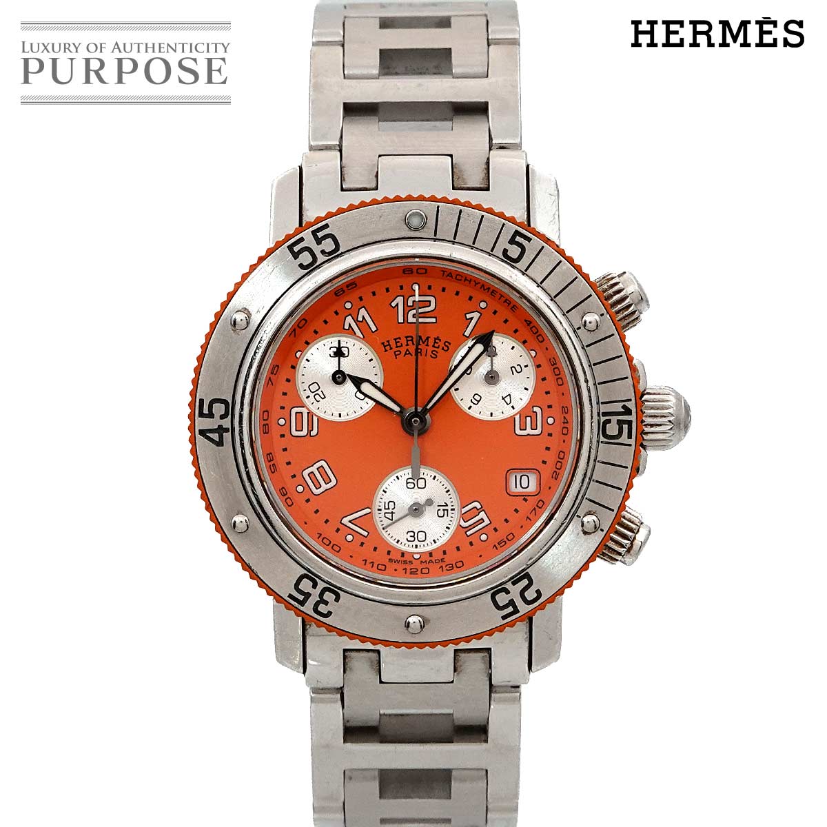 楽天市場】エルメス HERMES クリッパー ダイバー クロノグラフ