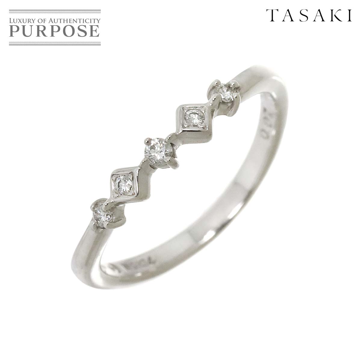 美品 ✳ 大粒アメジストダイヤリング✳新品仕上げ済 リング Pt900 約11.5号 アメジスト20.85ct ダイヤ0.10ct の買取実績