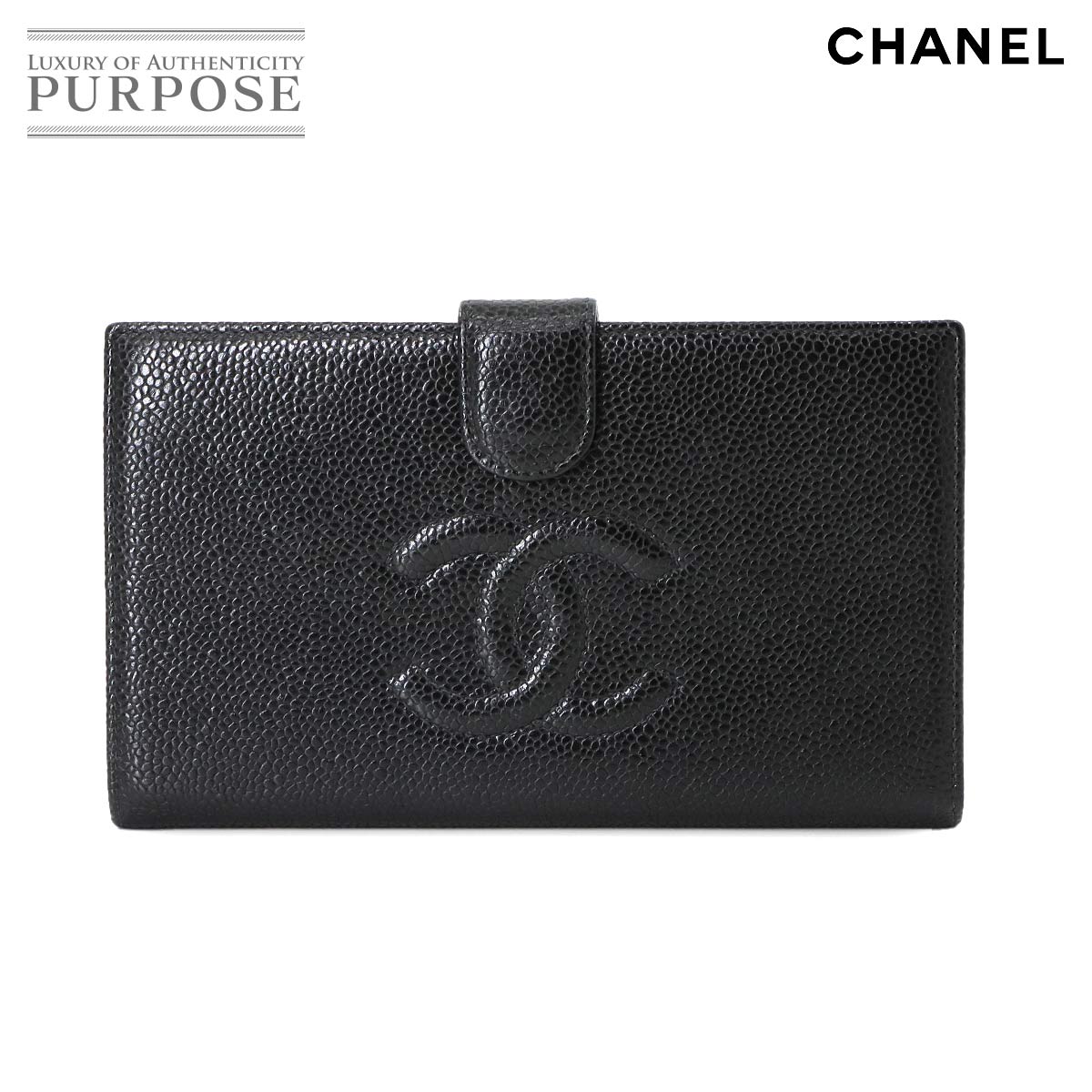 楽天市場】シャネル CHANEL 財布 がま口 二つ折り財布 ココ
