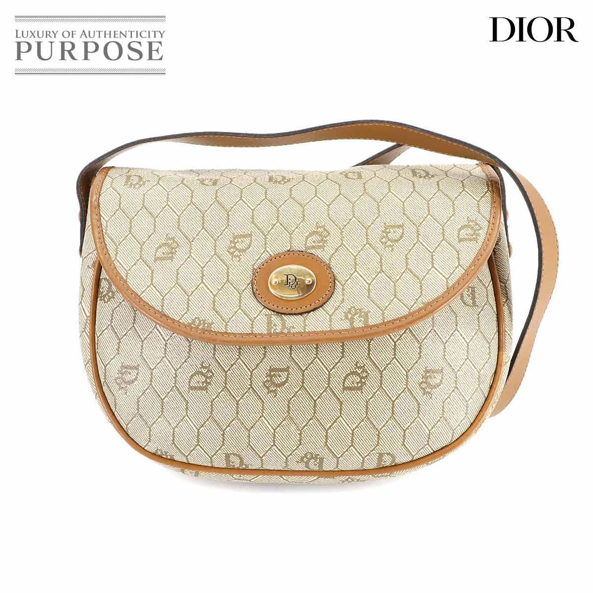 楽天市場】美品 クリスチャンディオール ヴィンテージ ロゴ ハニカム柄