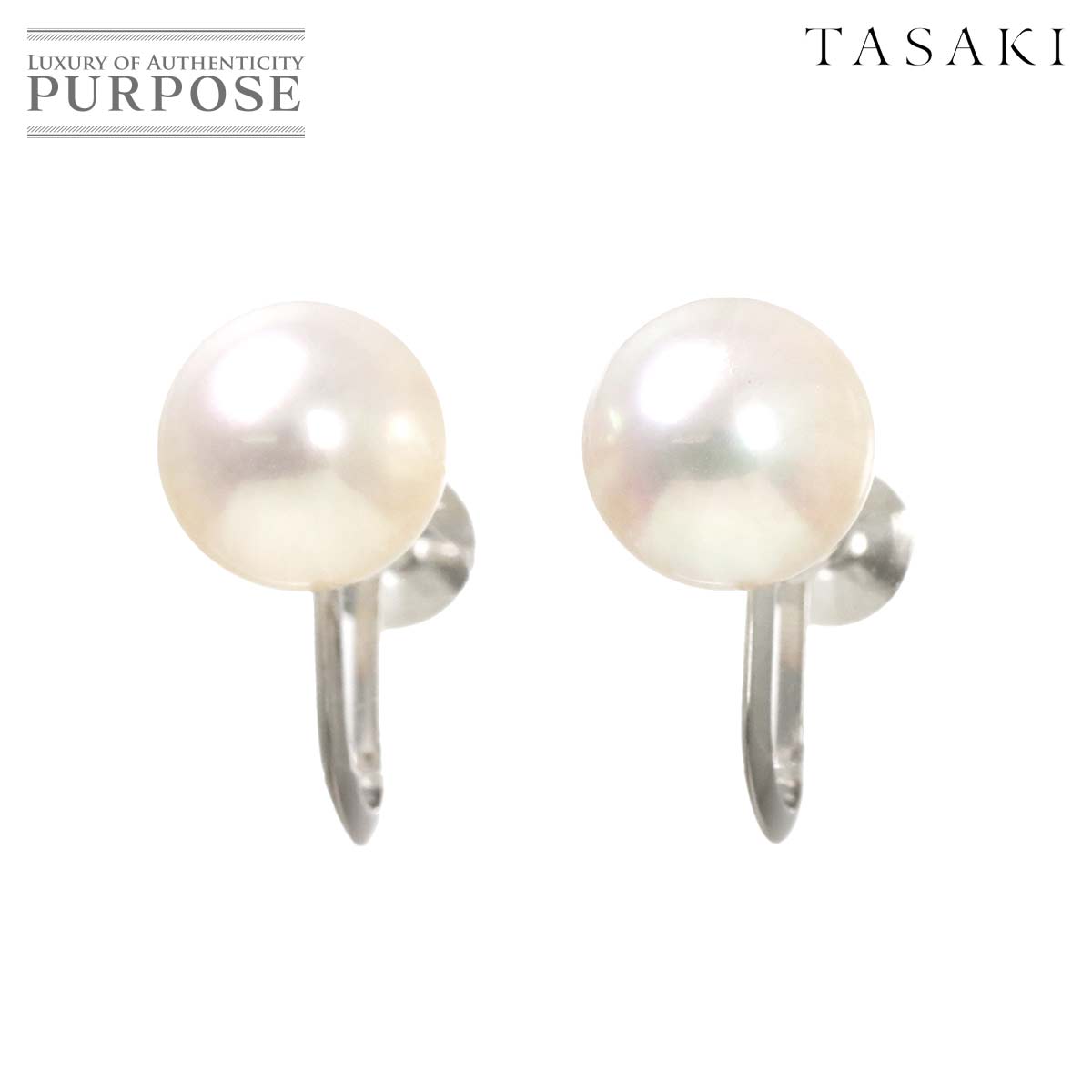 楽天市場】【新品同様】TASAKI タサキ パールピアス K18WG 750