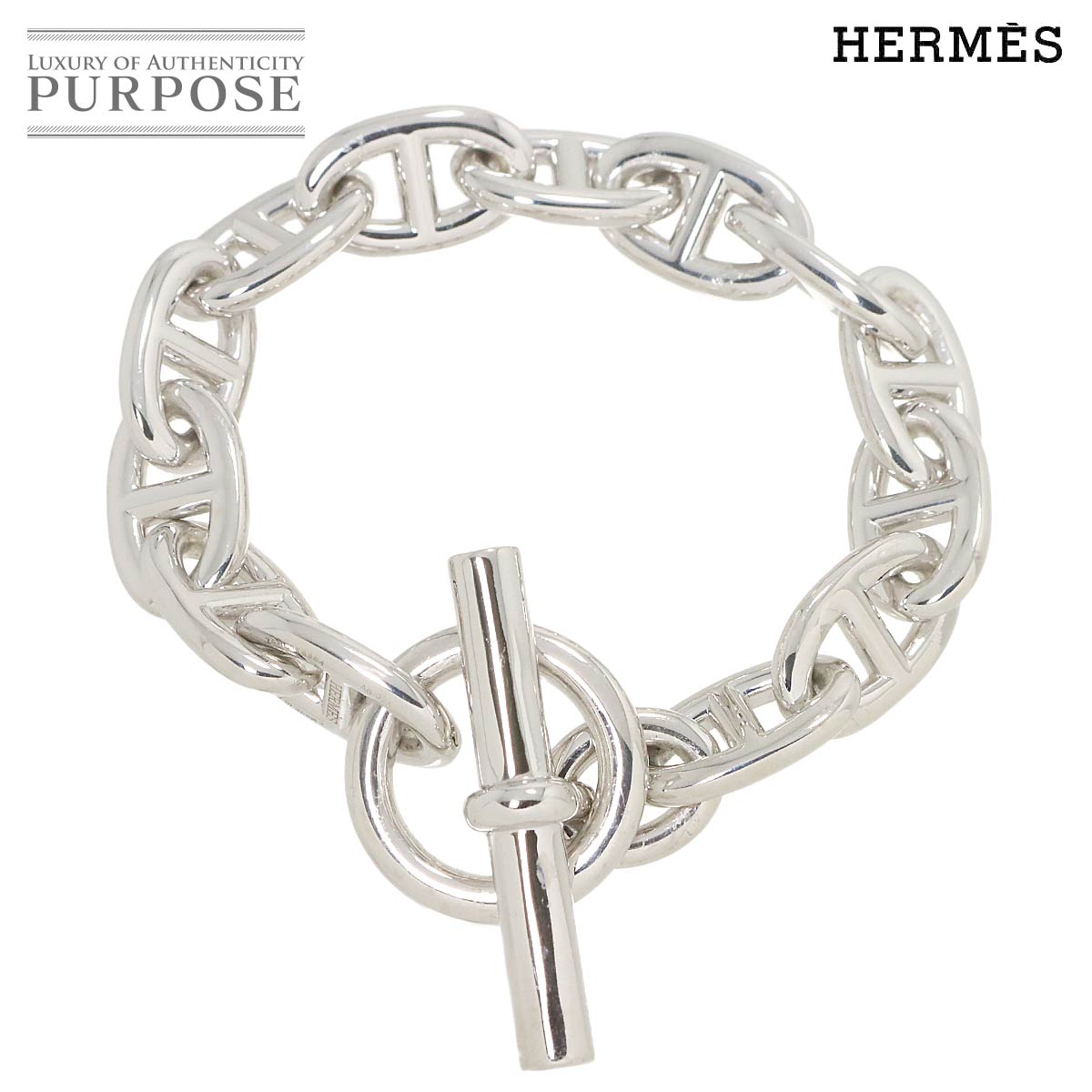楽天市場】HERMES エルメス シェーヌダンクル MM 14コマ シルバー925