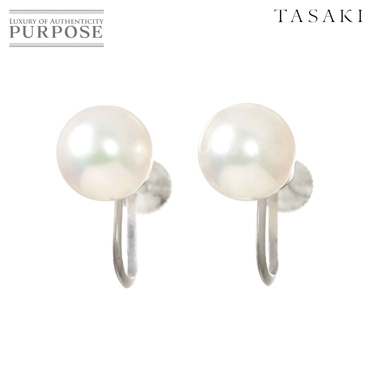 楽天市場】【新品同様】TASAKI タサキ パールピアス K18WG 750