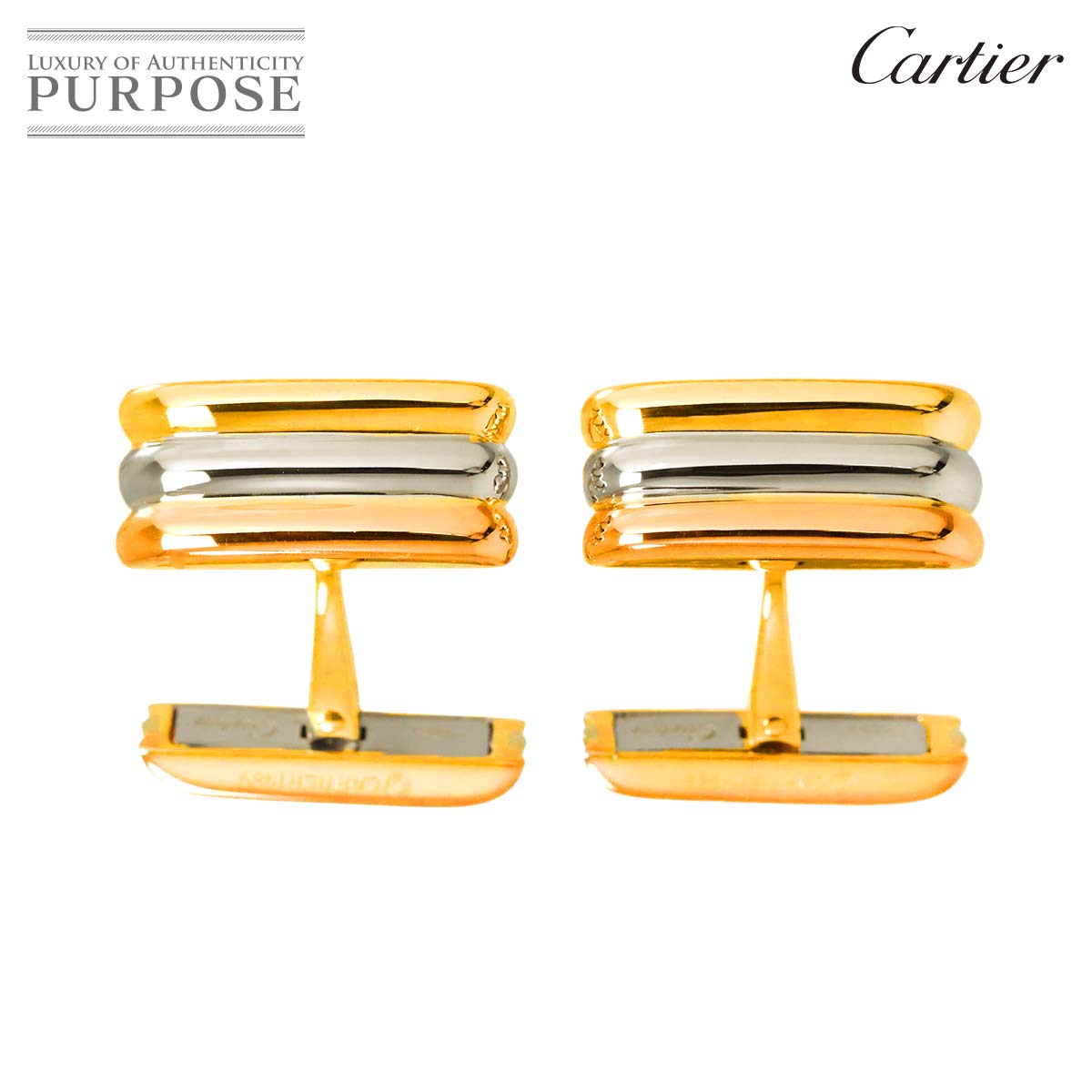 楽天市場】カルティエ Cartier トリニティ カフス K18×SS スリー