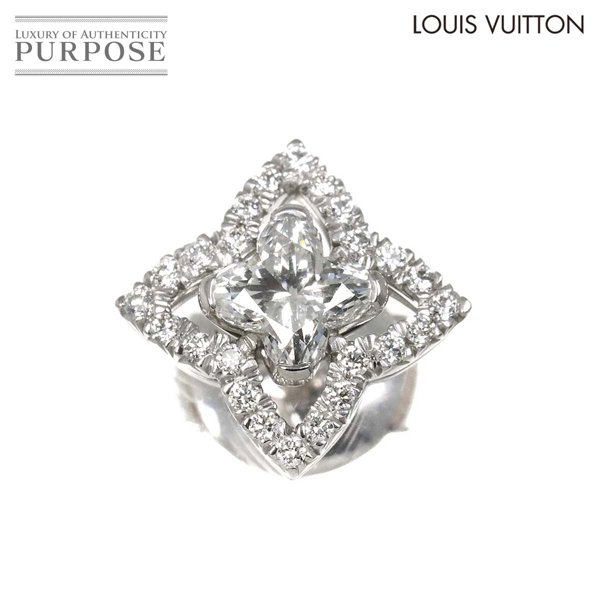 ルイヴィトン　新作　ピアス　ホワイト LOUIS VUITTON ルイ・ヴィトン ピアス LV ヴォルト ワン Q96970