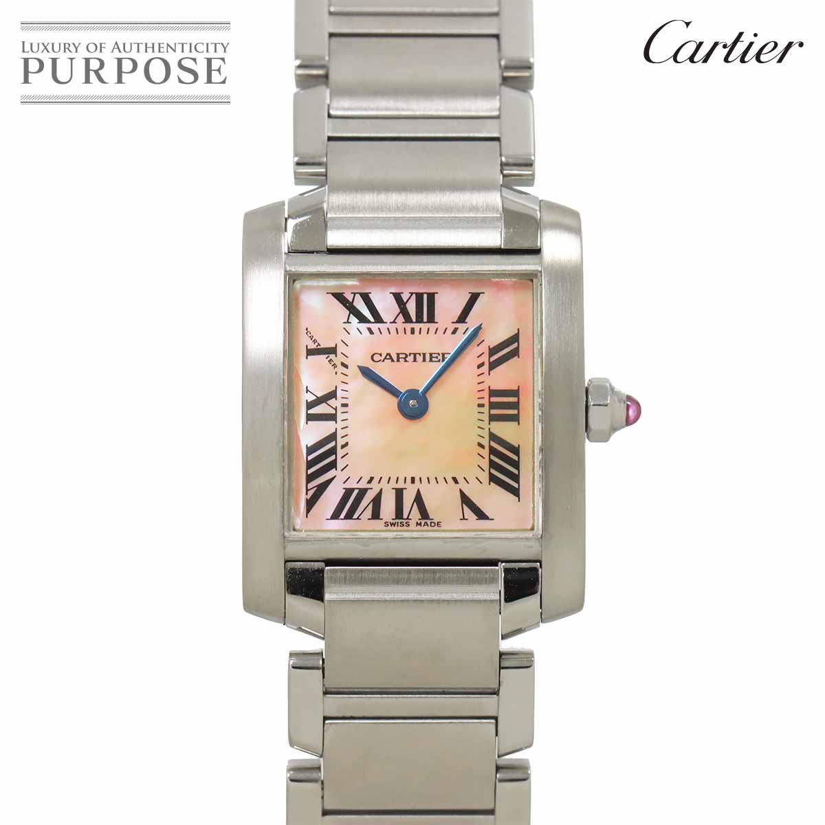 カルティエ　クォーツ式 Cartier カルティエ タンクアロンジェ 1380 クォーツ YG/サテン