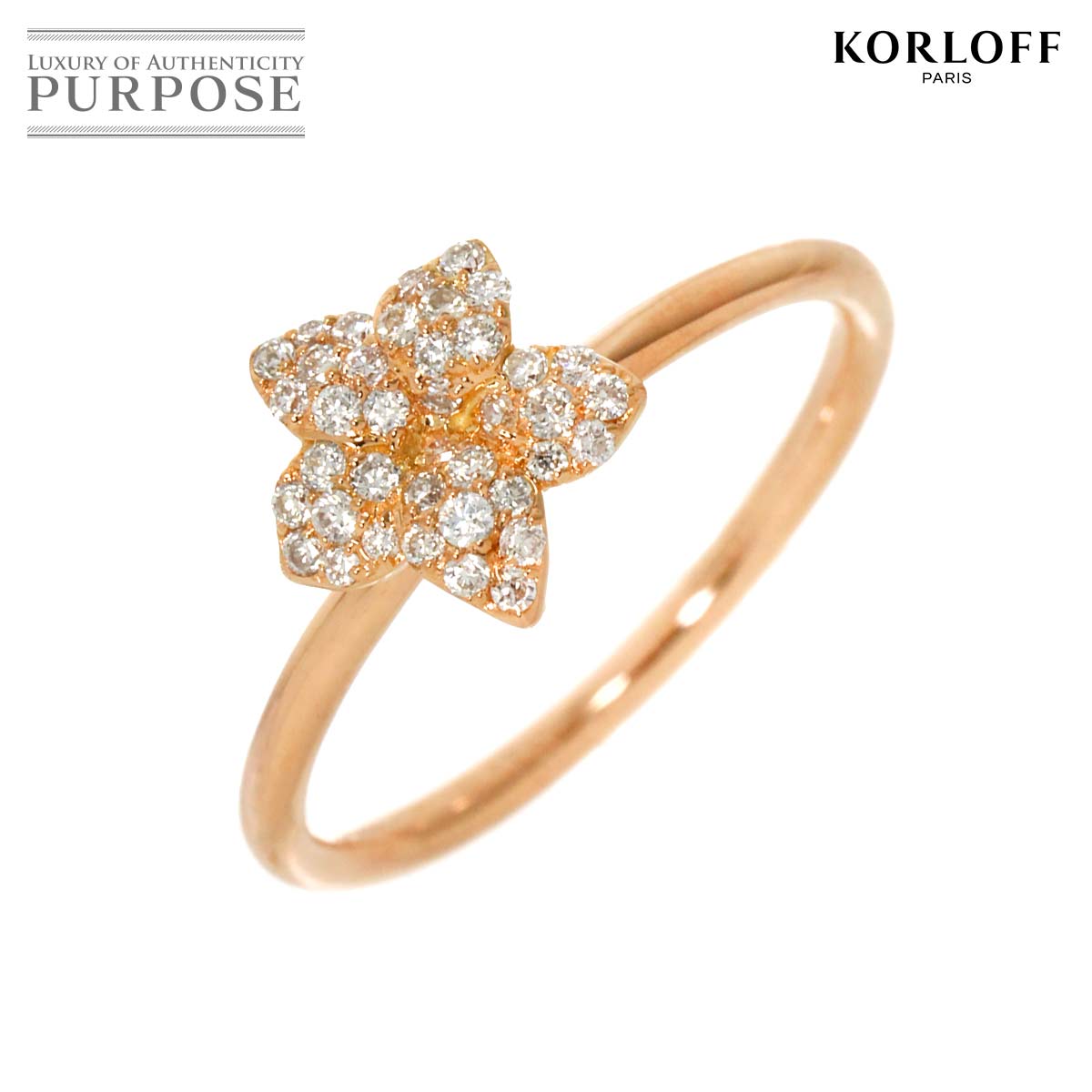 定価100万　美品！　コルロフ　Korloff　K18WG　ダイヤモンドリング 定価100万 美品！ コルロフ Korloff K18WG ダイヤモンドリング