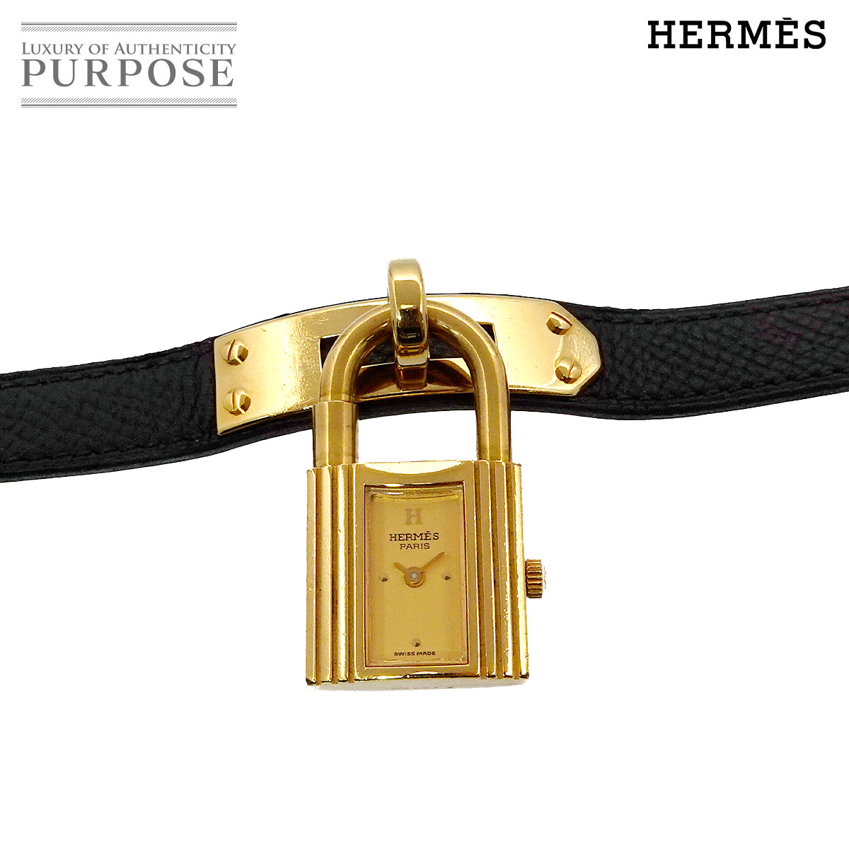 【訳あり】HERMES エルメス ケリーウォッチ  ベルトのみ　カデナ　ゴールド 訳あり】HERMES エルメス ケリーウォッチ ベルトのみ カデナ