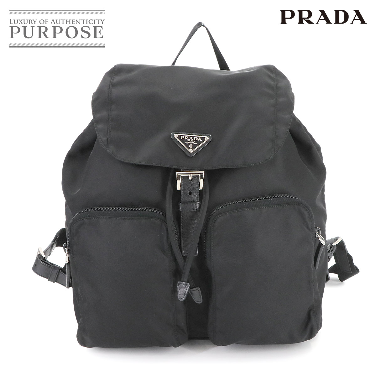 ふ*う様 PRADA プラダ　リュック・バックパック　ブラック　ナイロン　レザー PRADA Re-Nylon × レザーバックパックが今でも強烈に魅力的で