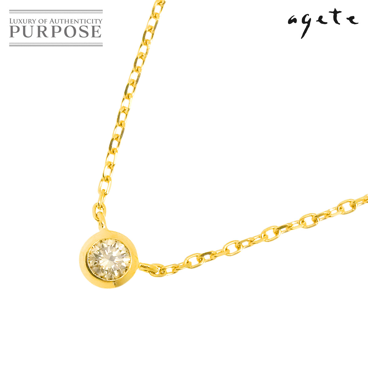 楽天市場】ageteアガット K18 ダイヤモンド0.2ct ミステリー