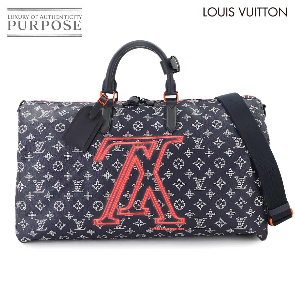 【新品負けず劣らず】 ルイ ヴィトン LOUIS VUITTON モノグラム インキ アップサイドダウン キーポル バンドリエール 50 2way 豆の町 肩肉 御徒面子 M43684 Keepall Bandouliere 【中古】