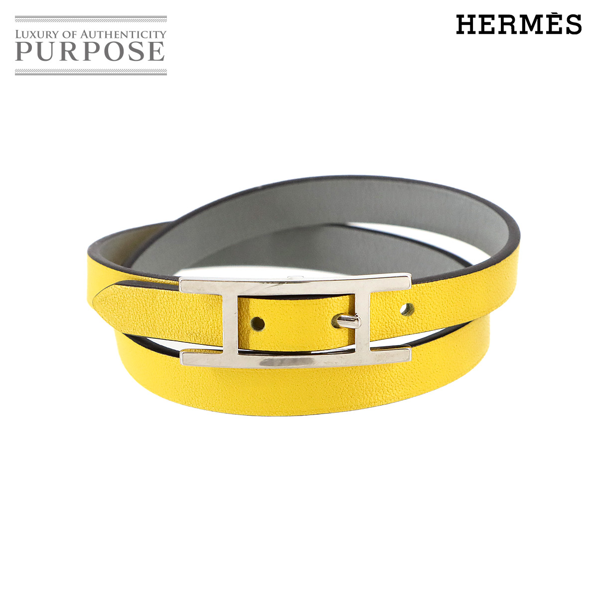 楽天市場】HERMES レザーブレスレット ”ビーアピ” ドゥブル