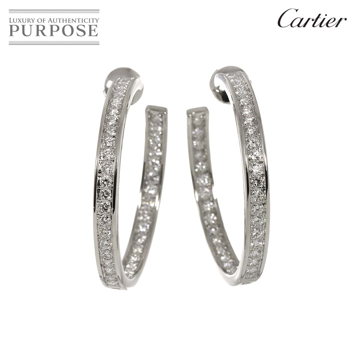 Cartier ゴールド ツイストデザイン ピアス Cartier ツイストデザイン フープピアス ゴールド シルバー