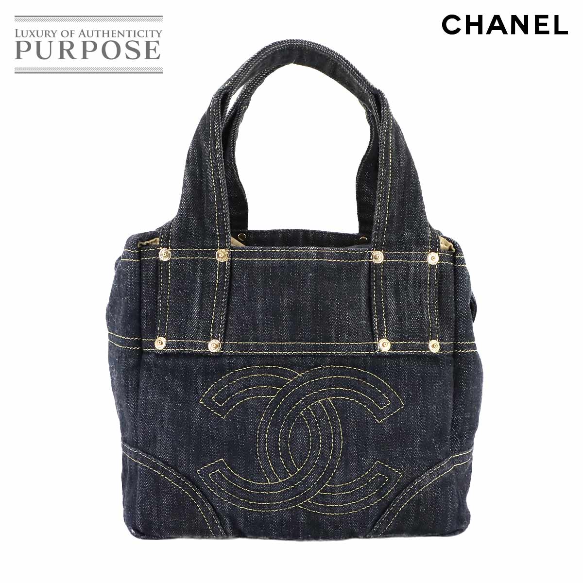 【デニムがお洒落☆】CHANEL ヴァニティバッグ Chanel シャネル 22 ミニ ハンドバッグ デニム Jennie ジェニー