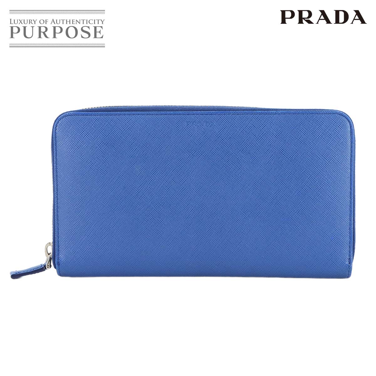 PRADA ラウンドファスナー 長財布ブルー系 楽天市場】【未使用品】【財布】PRADA プラダ ラウンド