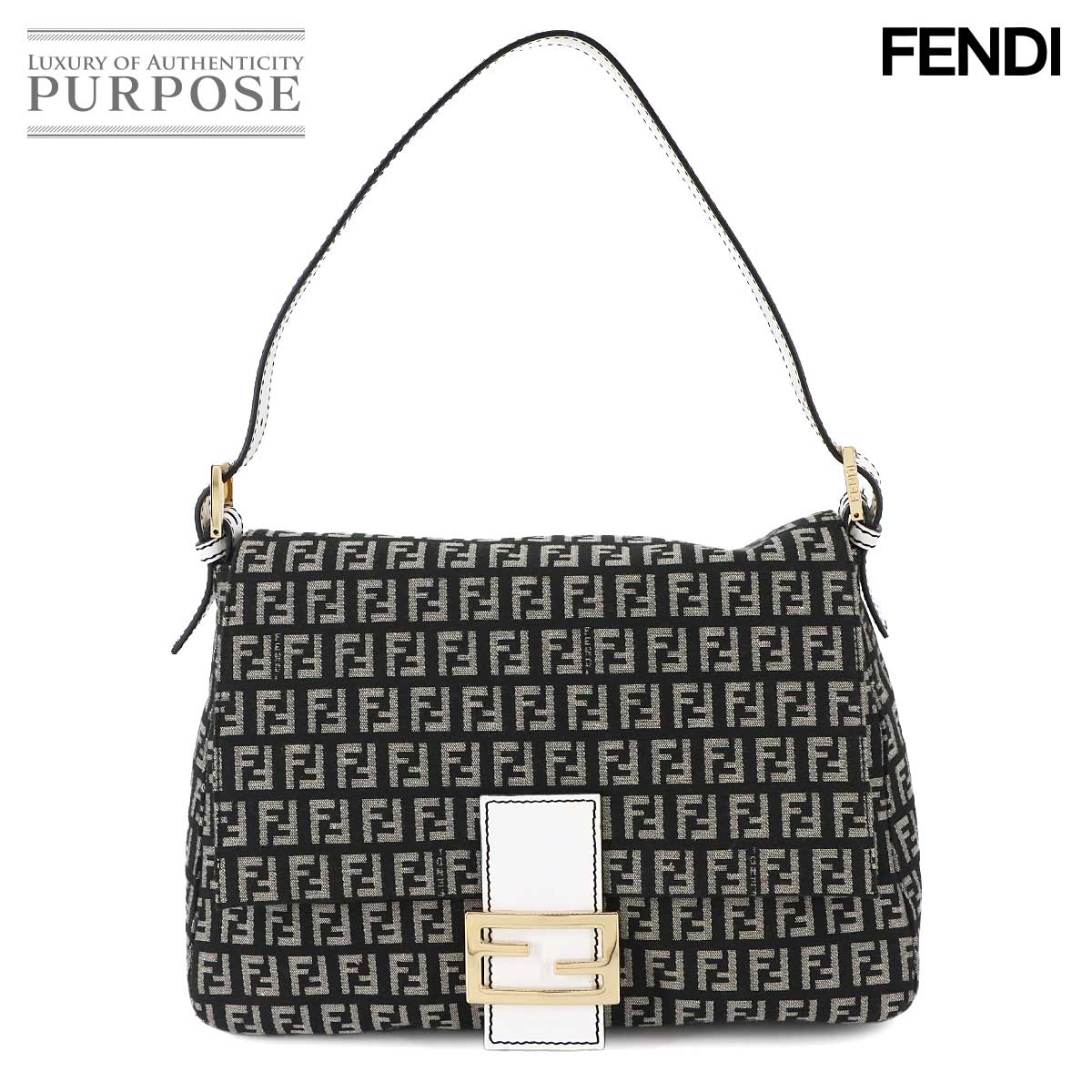 【極美品】フェンディ マンマバケット ワンショルダー ズッキーノ FF ブラック 楽天市場】FENDI フェンディ ズッキーノ柄 マンマバケット