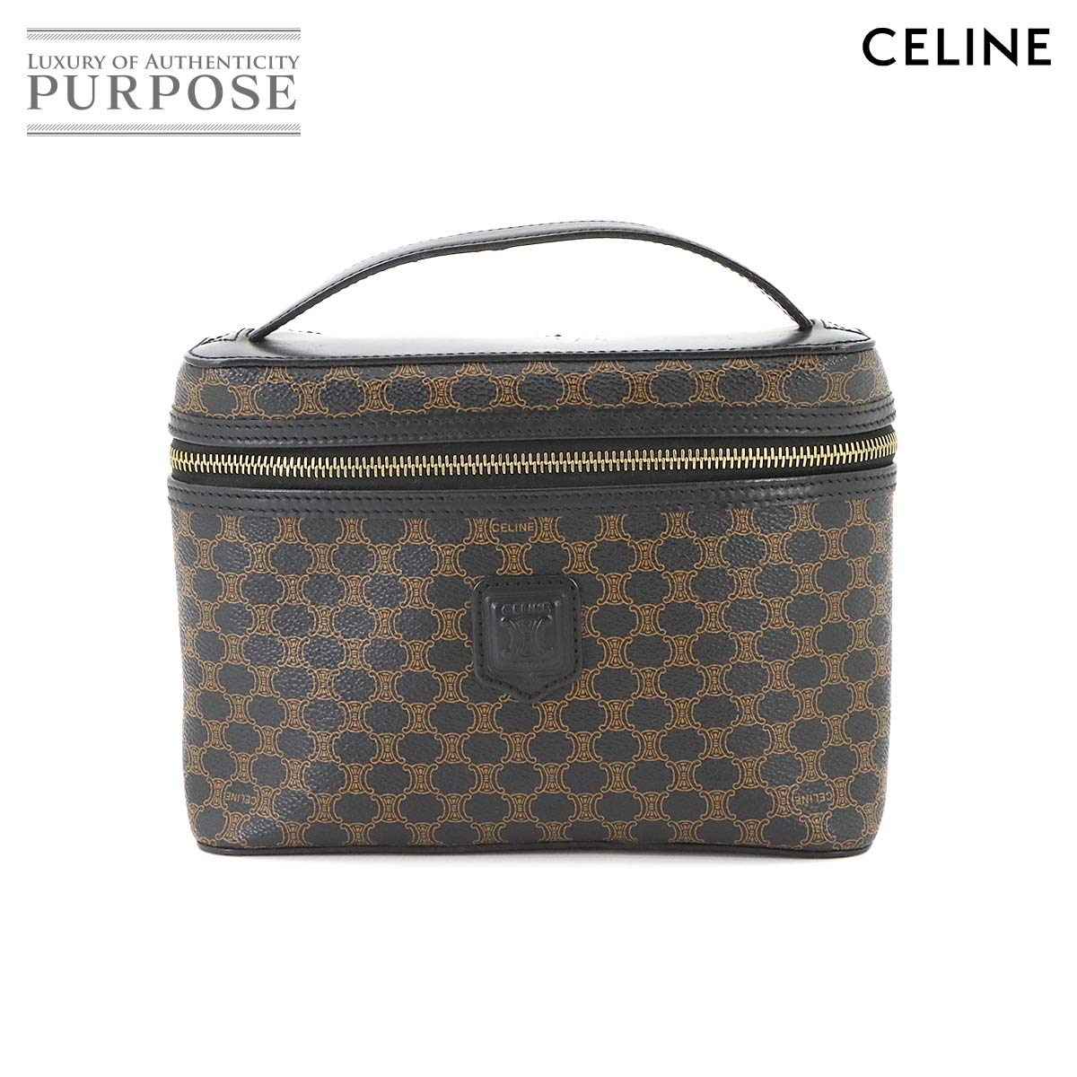楽天市場】CELINE セリーヌ M95 マカダム柄バニティバッグ