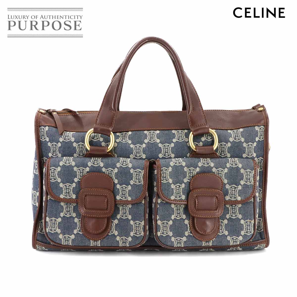 楽天市場】○【中古】セリーヌ ハンドバッグ CELINE マカダム柄