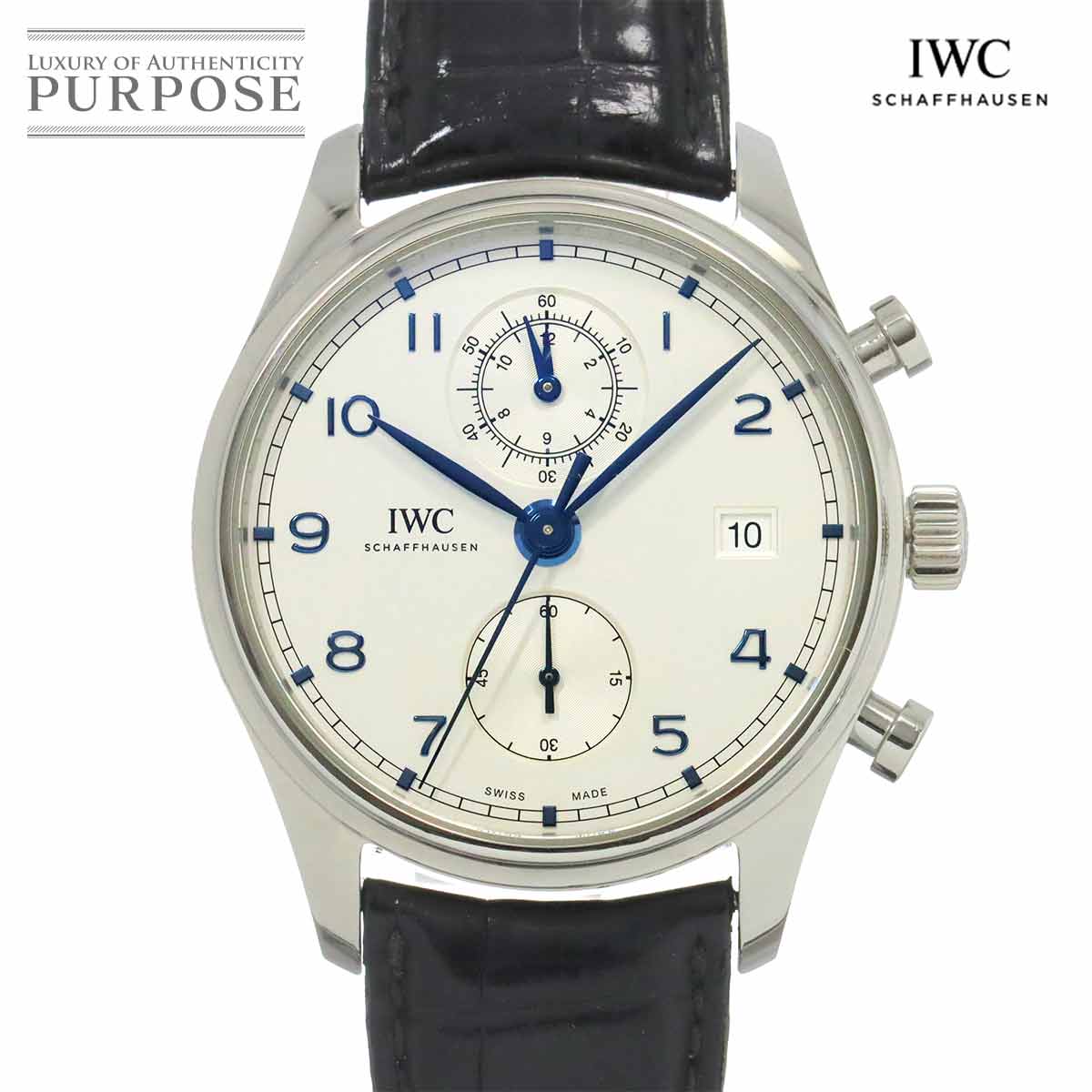 【新品仕上げ 済み】 IWC ポルトギーゼ クロノグラフ クラシック IW390302 メンズ 腕時計 デイト シルバー 自動巻き インターナショナル ウォッチ カンパニー Portuguese 【中古】|VINTAGE LOVER PURPOSE