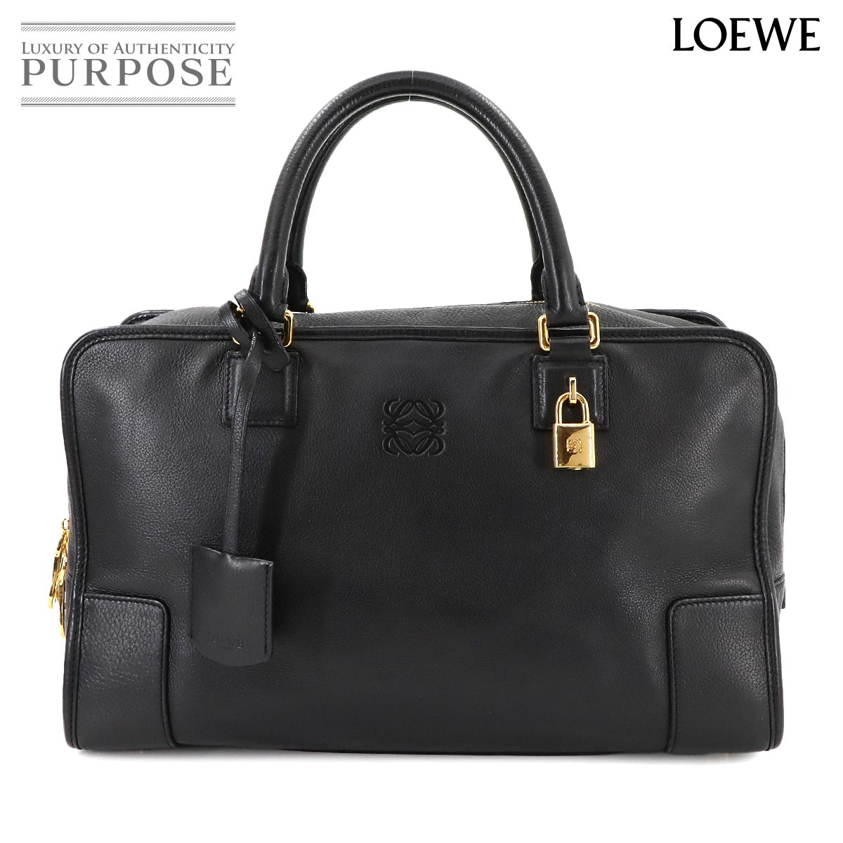 LOEWE ロエベ　アマソナ36 シルバー金具 ブロンズカラー　レザー ロエベ(Loewe) アマソナ 36 レディース レザー ボストンバッグ