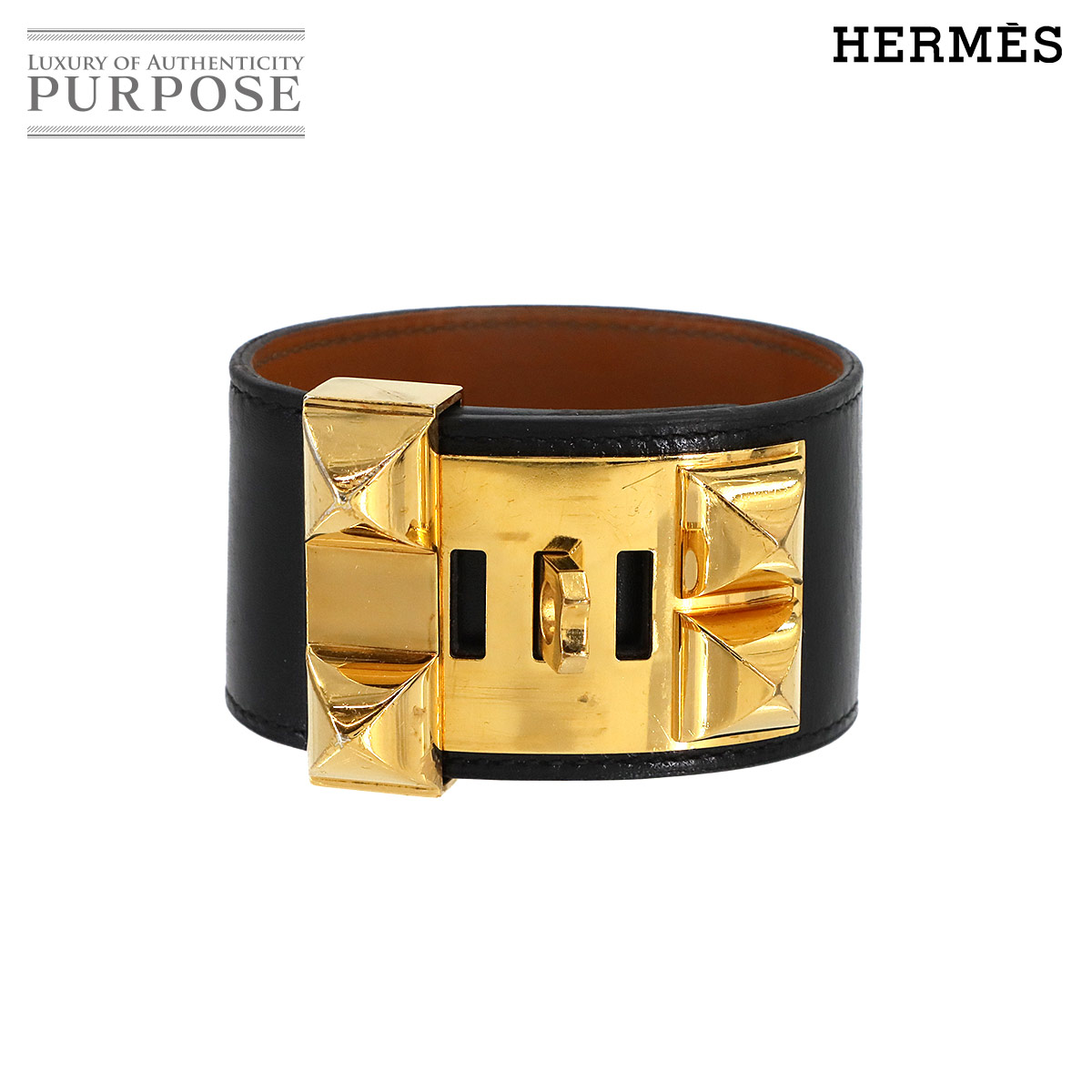 HERMÈS エルメス　コリエドシアン・カフ　バングル　スタッズ付きバングル HERMES - HERMES エルメス バングル ブレス コリエドシアン