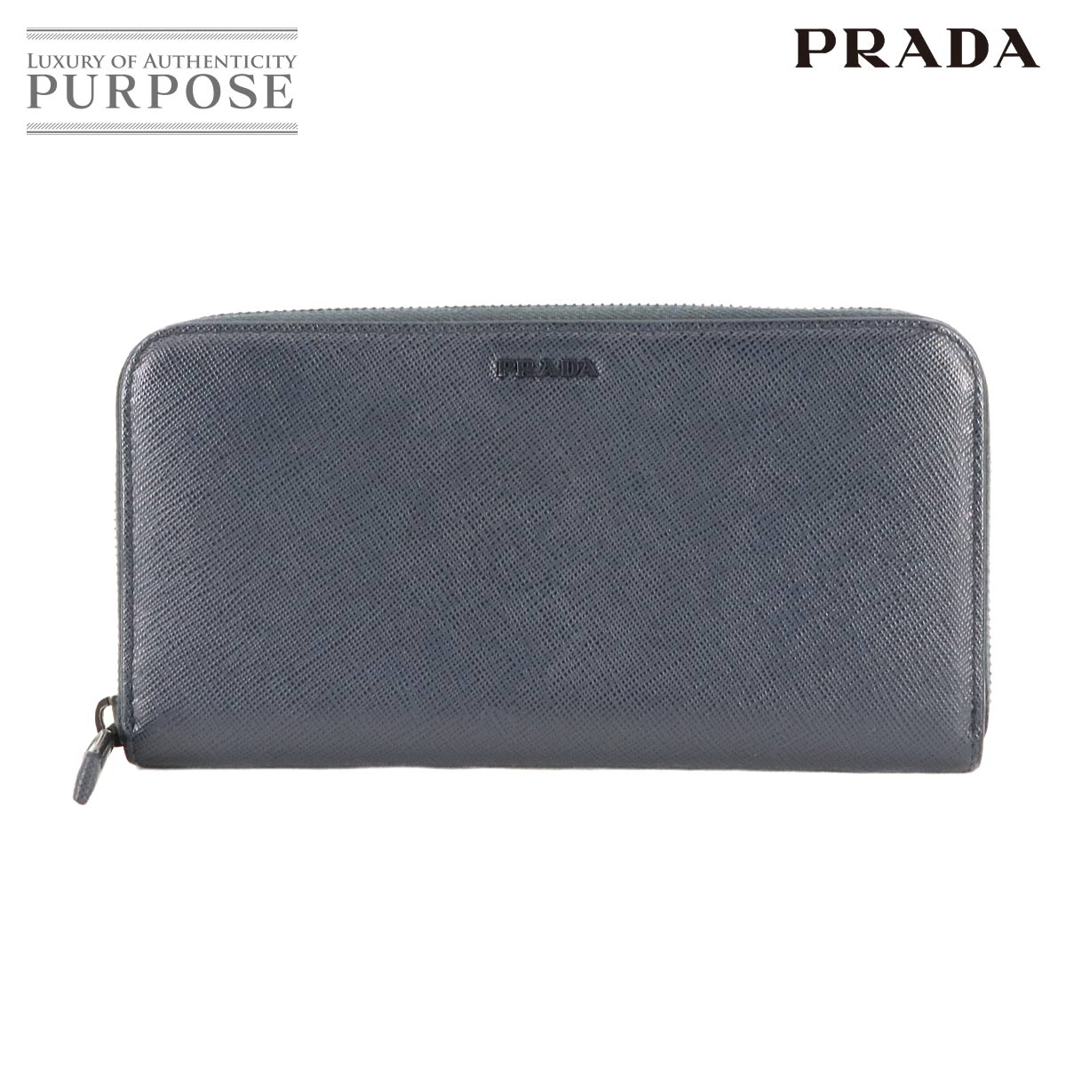 プラダ財布　サフィアーノ PRADA プラダ サフィアーノメタル 2ML027 ブラック ラウンド