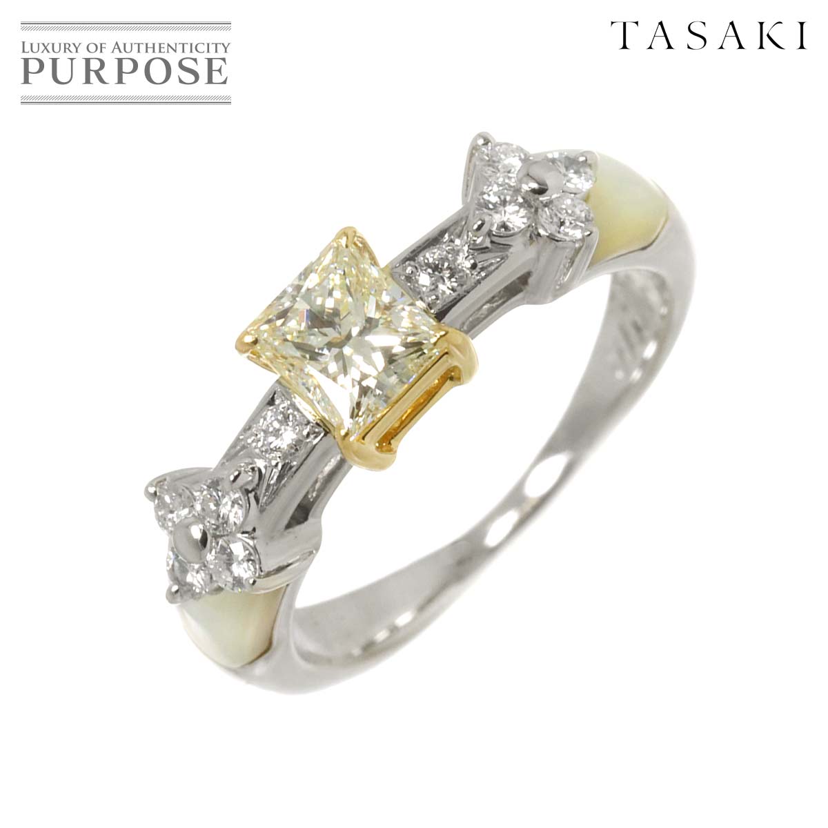 美品 ✳ 大粒アメジストダイヤリング✳新品仕上げ済 PT950 アメトリン ダイヤ リング AME 約1.40ct D 約0.02ct ｜ JEWELRY