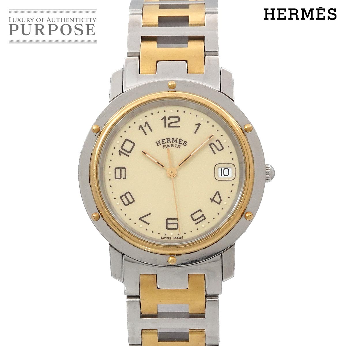 楽天市場】【HERMES】エルメス クリッパー 腕時計 コンビ メンズ