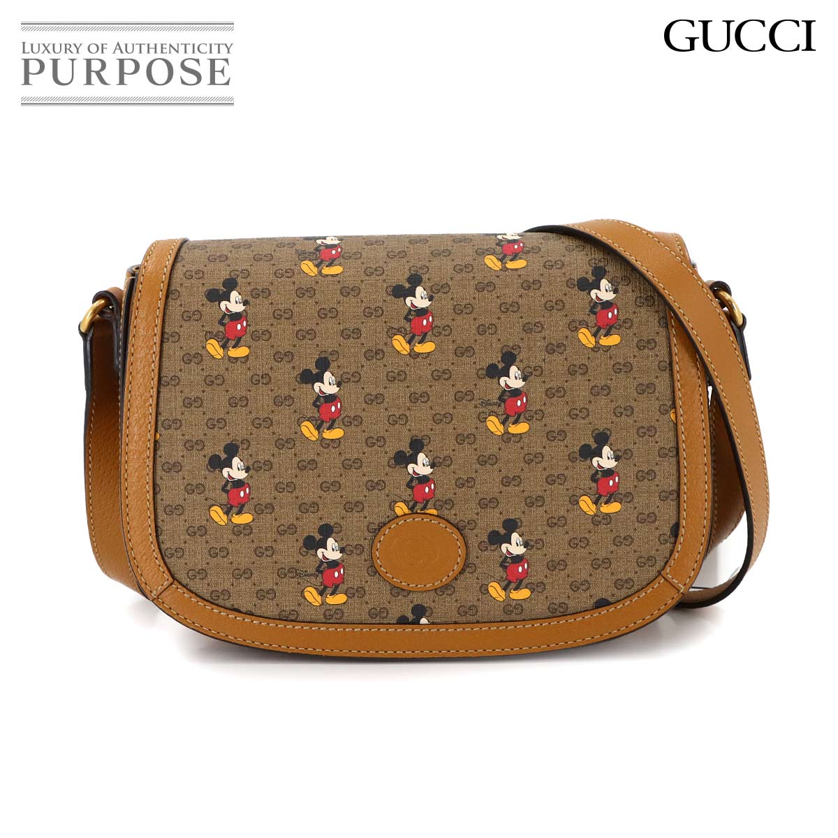 未使用！GUCCI&人気のディズニーコラボ　スモールトートバッグ オフィディア〕スモール トートバッグ ・ベージュ/エボニー GG