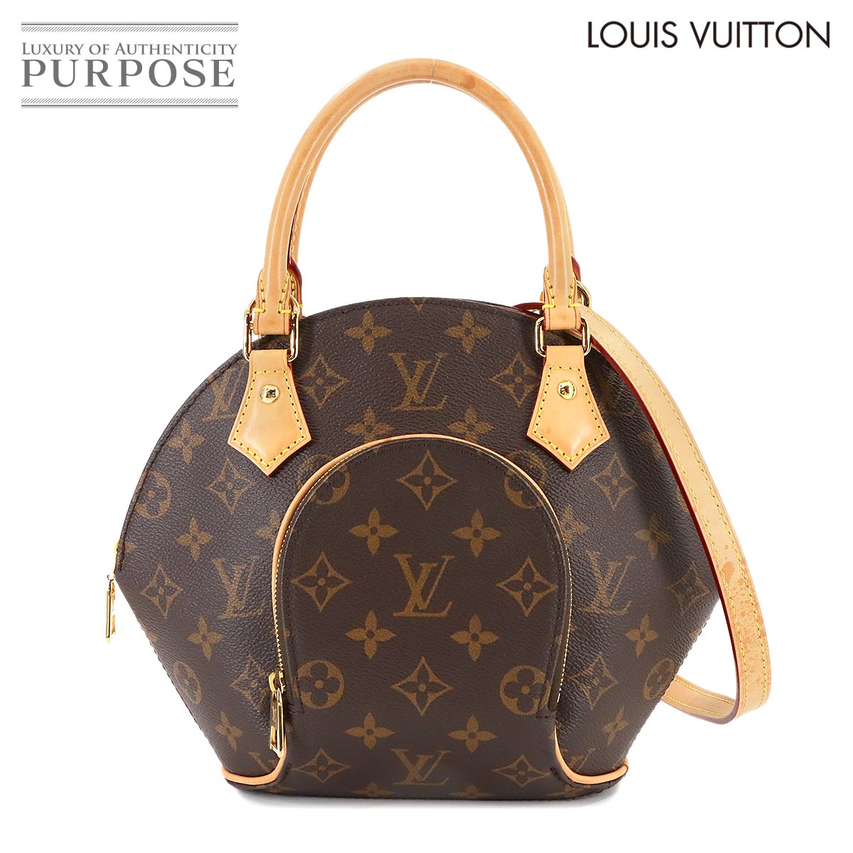 ルイ ヴィトン LOUIS VUITTON モノグラム エリプス PM 2way ハンド ショルダー バッグ ブラウン M46196 RFID Ellipse PM 【中古】