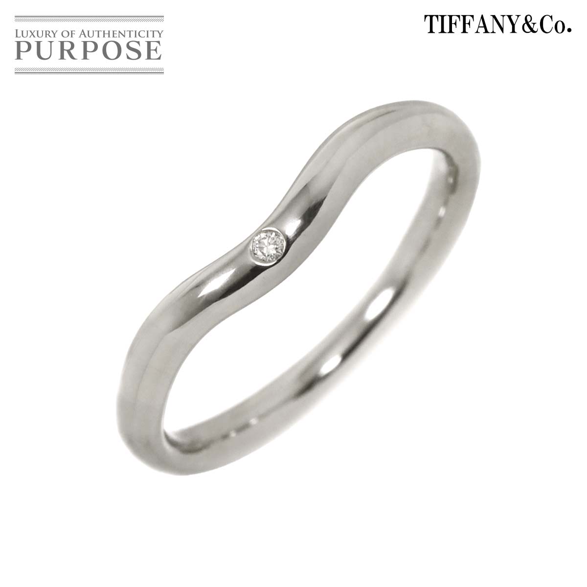 g*o様 Tiffany&Co.カーブドバンドリング一粒ダイヤ9号 楽天市場】ティファニー Tiffany & Co. リング カーブドバンド 9