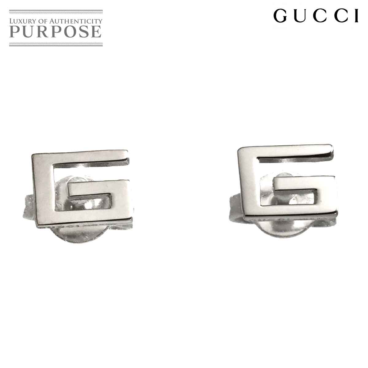 楽天市場】グッチ GUCCI フープ ピアス アイコン GG ロゴ K18WG