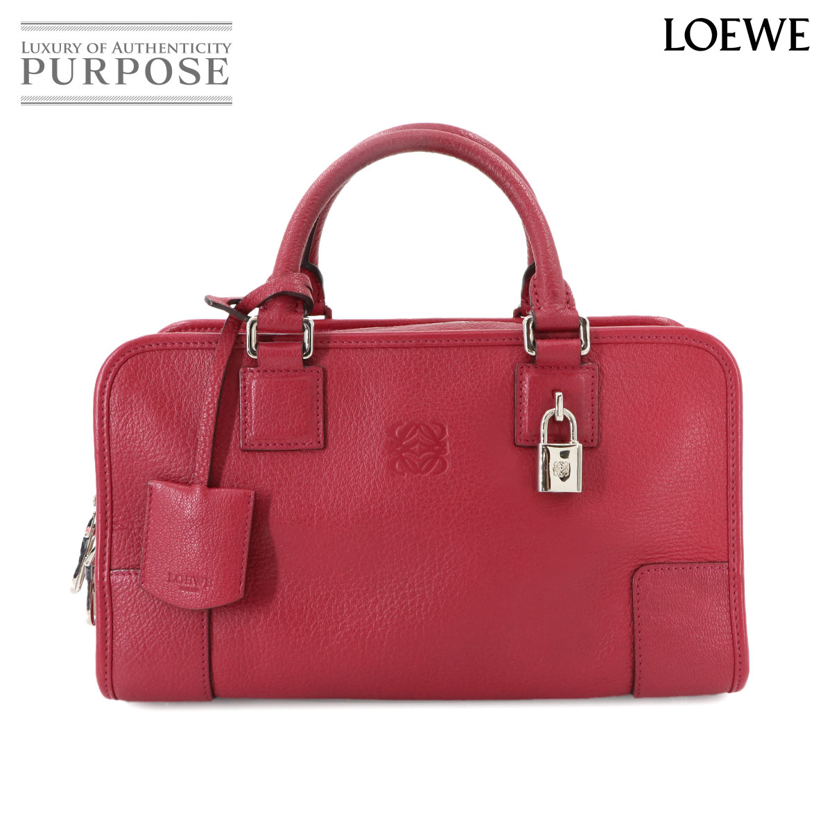 LOEWE　ロエベ　アナグラム　アマソナ28　ハンドバッグ　スエード 12280179_2.jpg