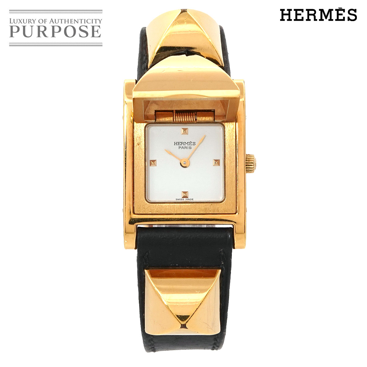 説明書付き【新品電池】HERMES メドール/人気モデル 動作良好 レッド 説明書付き【新品電池】HERMES メドール/人気モデル 動作良好 レッド